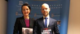 Złożenie wniosku - Stocznia Gdańska na Listę UNESCO Alan Aleksandrowicz, , Magdalena Gawin Podsekretarz Stanu w Ministerstwie Kultury i Dziedzictwa Narodowego, 