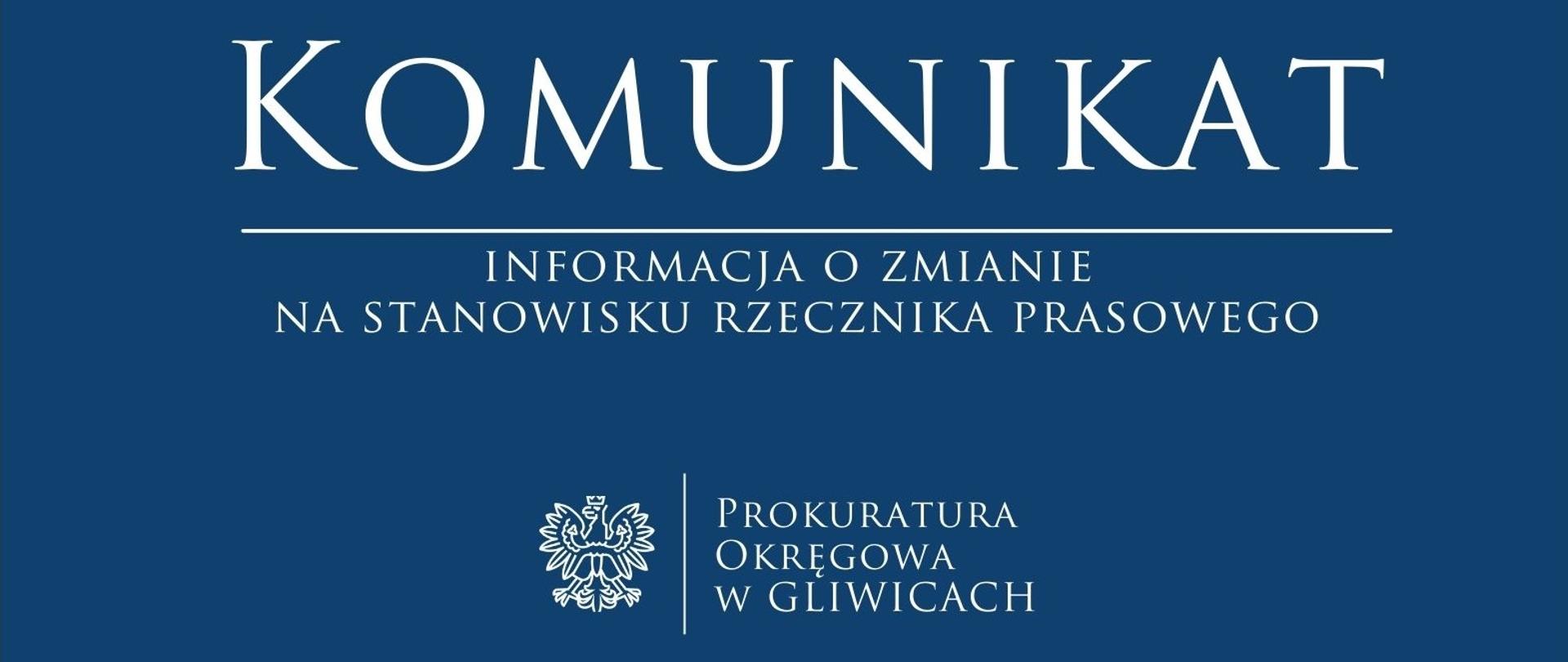 Informacja o zmianie na stanowisku rzecznika prasowego