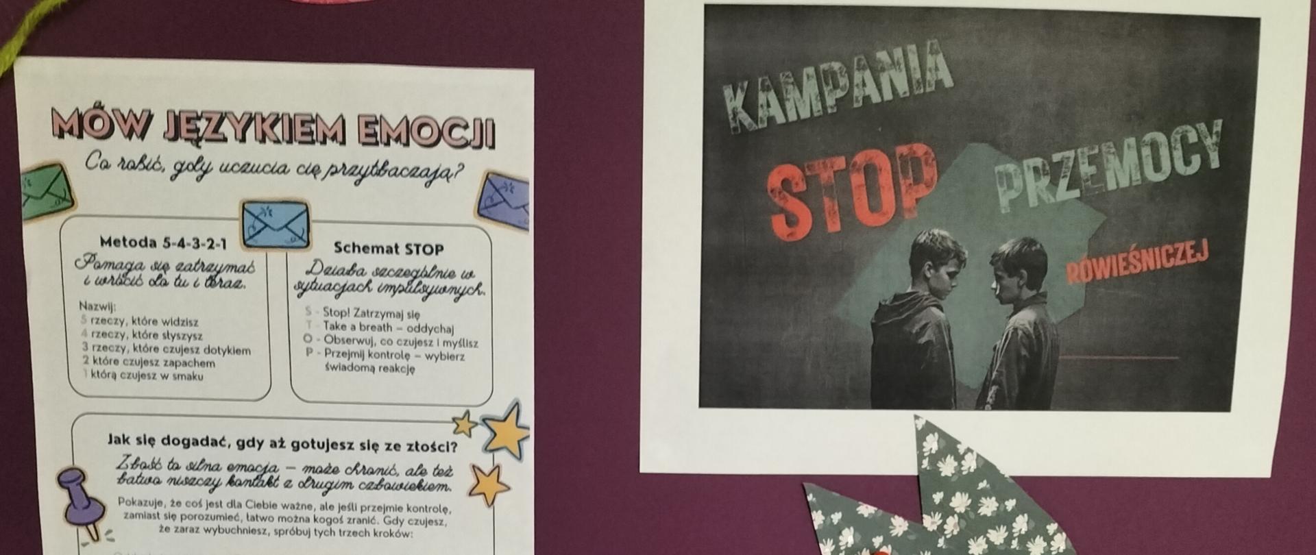 plakat związany z Projektem Przemocy rówieśniczej