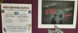 Fragment plakatu związanego z projektem przemocy rówieśniczej