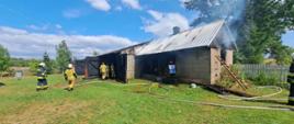 Pożar budynku gospodarczego w m. Kuraszewo gm. Czyże