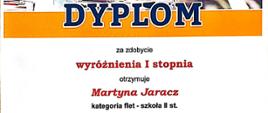 Dyplom Martyny Jaracz