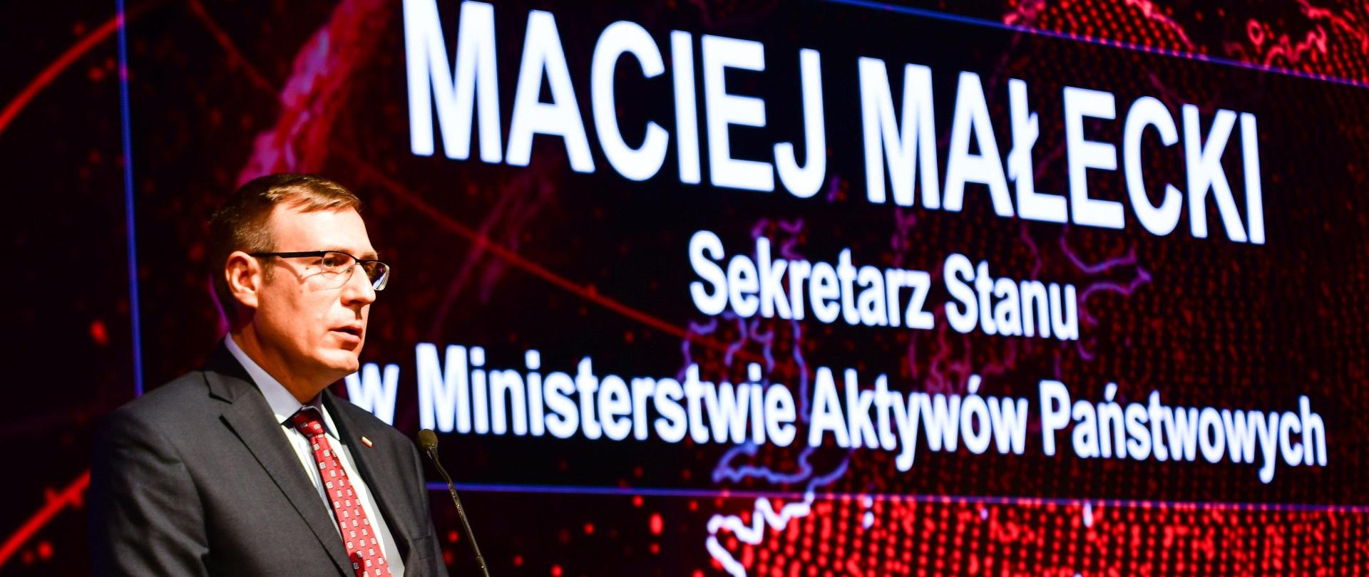 Wiceminister Maciej Małecki