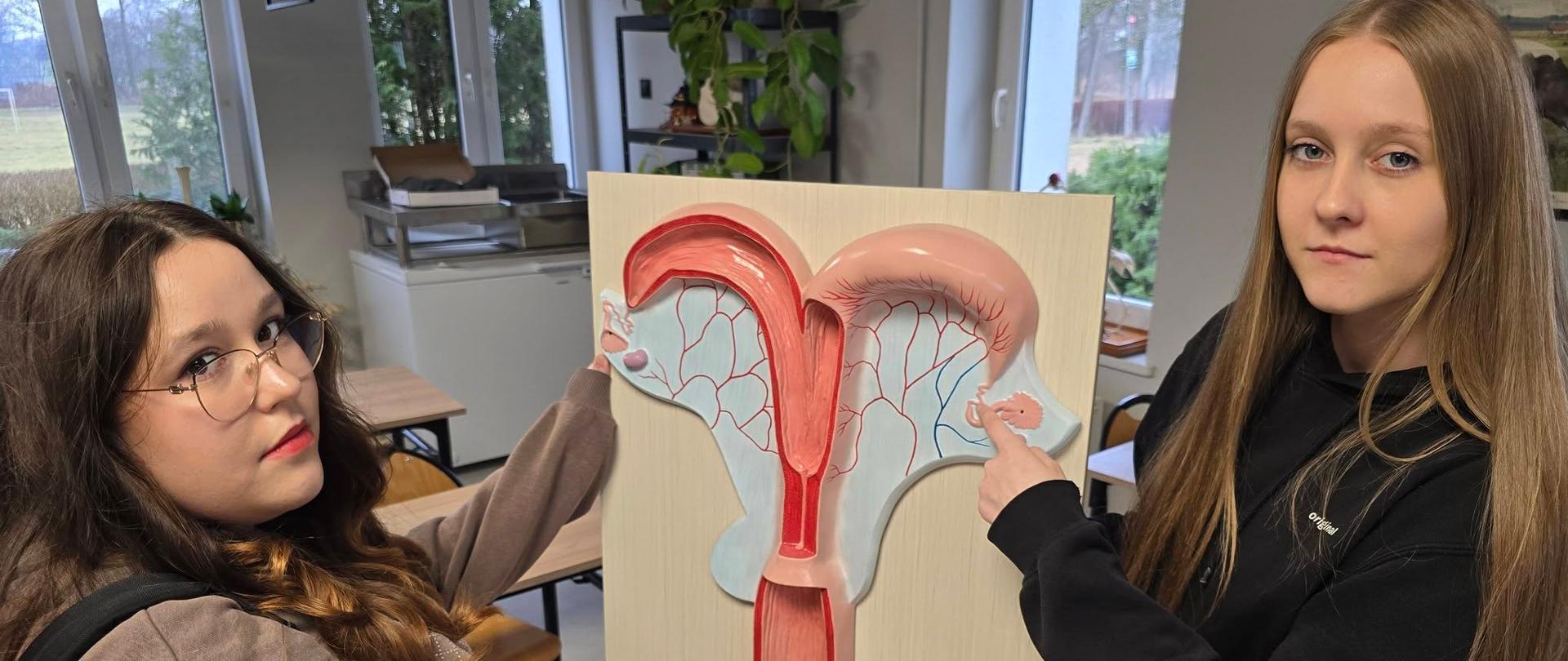 Uczennice klasy 3TW podczas zajęć z inseminacji