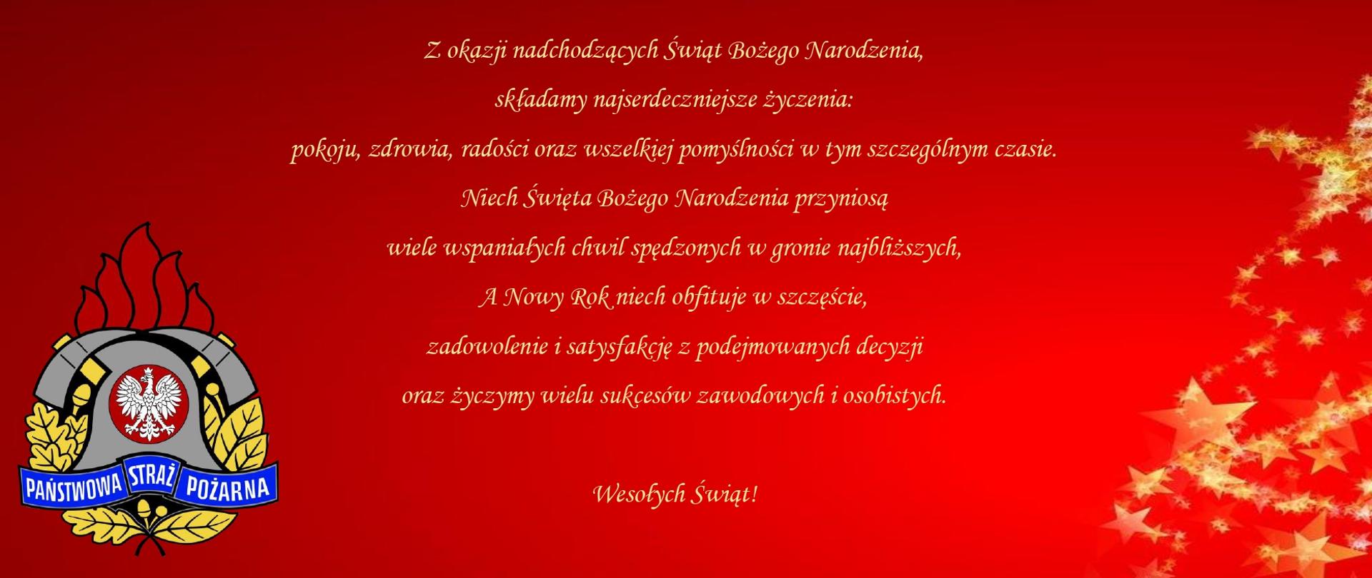 Karta świąteczna z życzeniami świątecznymi