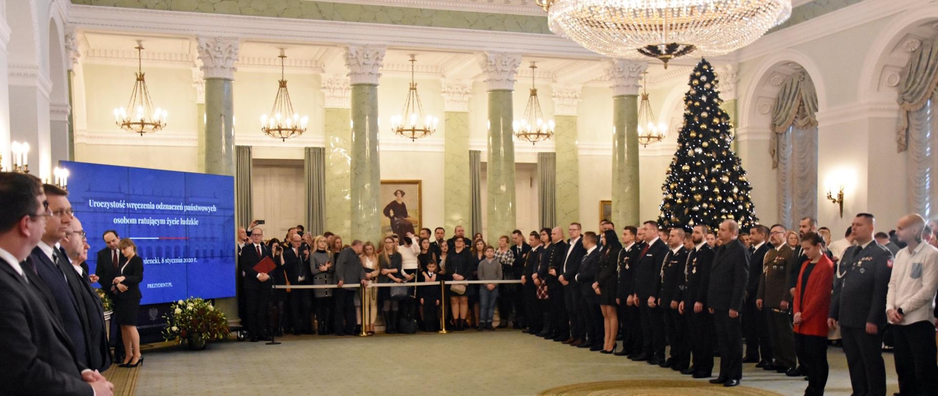 Uroczystość wręczenia odznaczeń w Pałacu Prezydenckim.