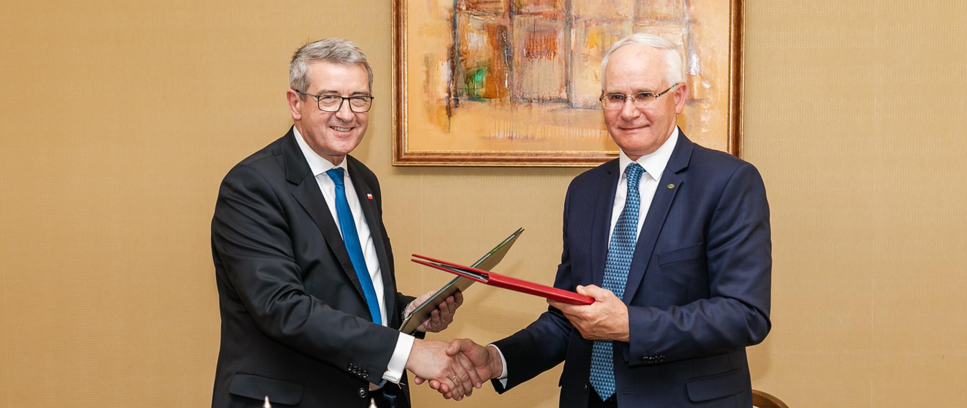 szef polskiego resortu nauki Wojciech Murdzek wraz z Ministrem Edukacji, Nauki i Sportu Republiki Litewskiej 