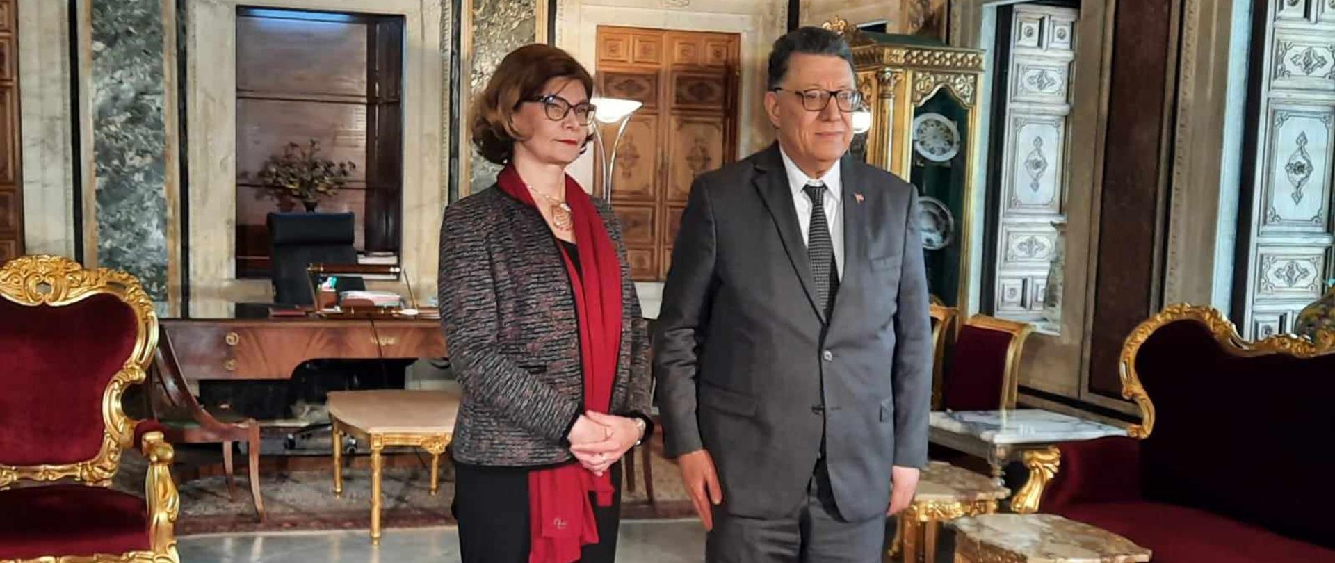 La visite de l’Ambassadrice de la République de Pologne chez le Président de l'Assemblée des Représentants du Peuple, Brahim Bouderbala