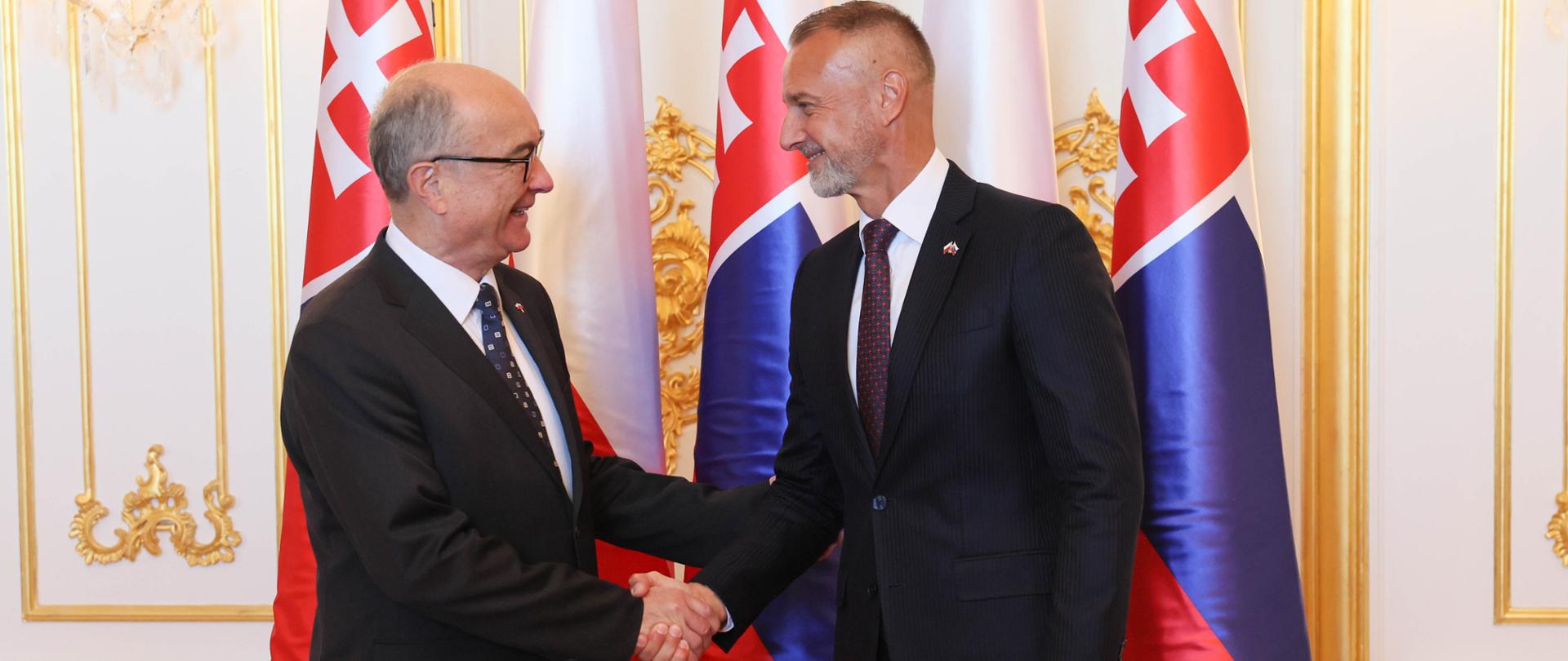 Marszałek Sejmu W. Czarzasty i Przewodniczący Rady Narodowej R. Raszi