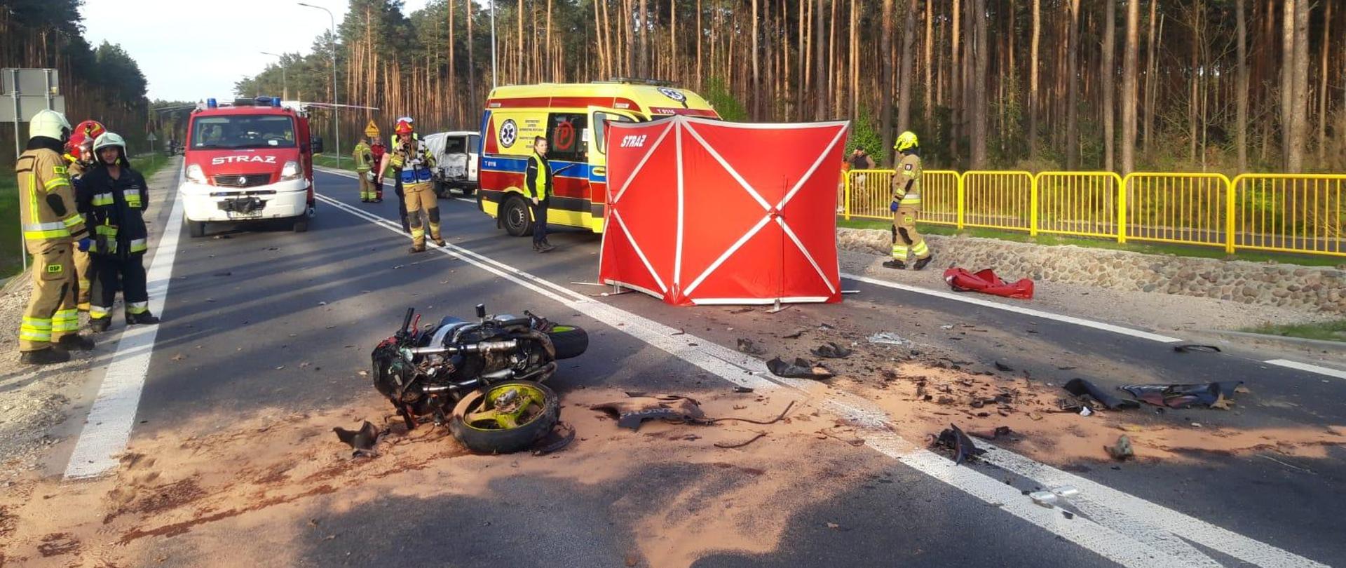Śmiertelny wypadek motocyklisty w Plennej