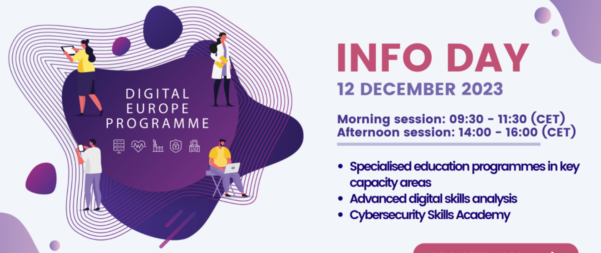Info day event dot. 3 nowych zaproszeń do składania wniosków z programu Europa Cyfrowa