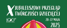 Plakat promujący przegląd twórczości dziecięcej "ze sztuką bezpieczniej"