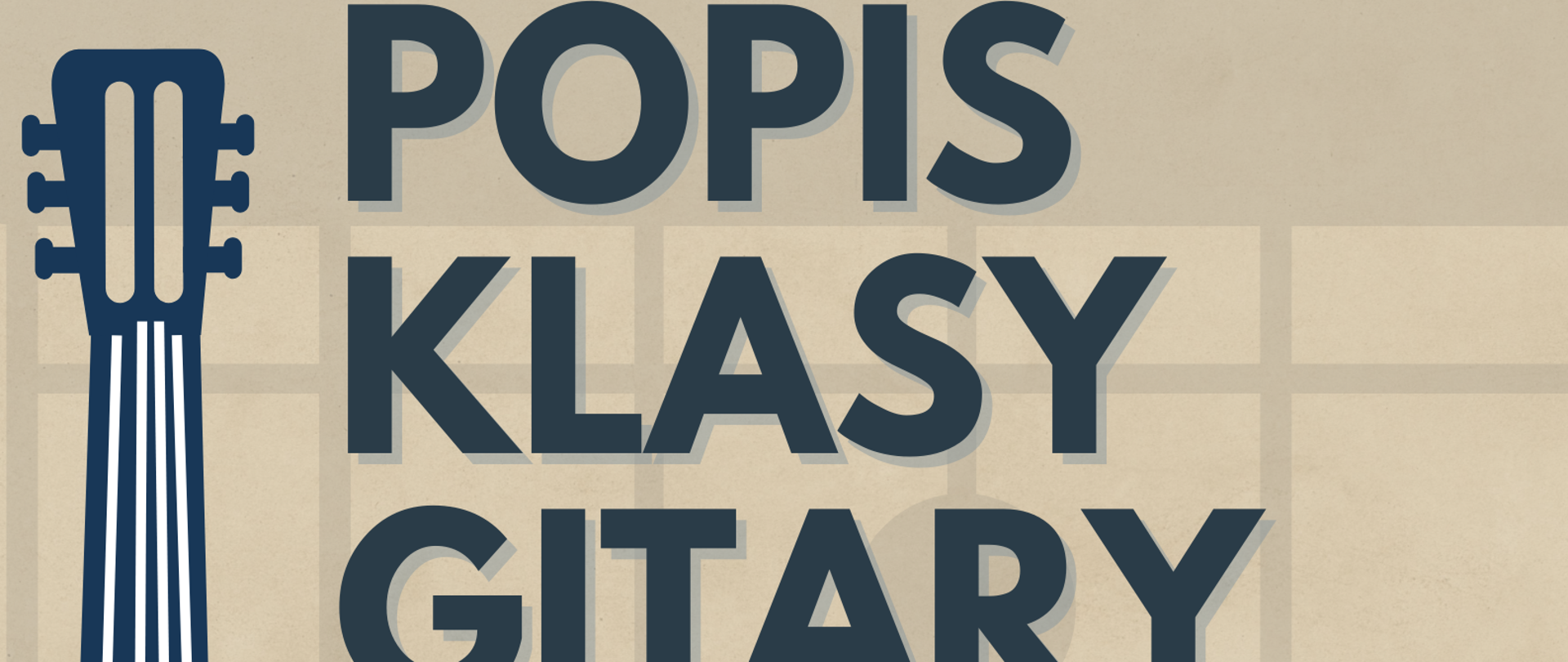 Plakat ma jasnobeżowe tło. W jego lewej części umieszczona została grafika gitary. W prawym dolnym rogu umieszczone zostało logo PSM Strzelin. W górnej części widoczne są informacje dotyczące wydarzenia.