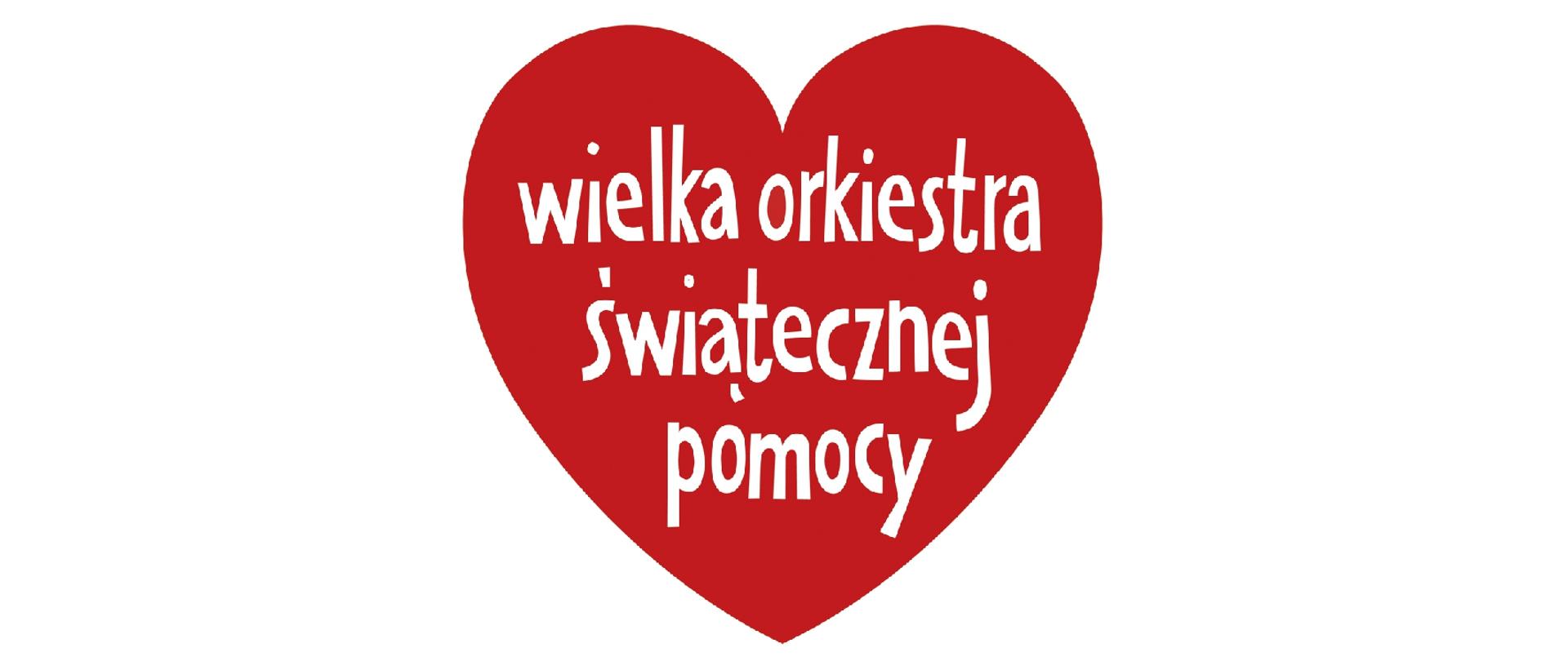 Logo Wielkiej Orkiestry Świątecznej Pomocy w kształcie serca