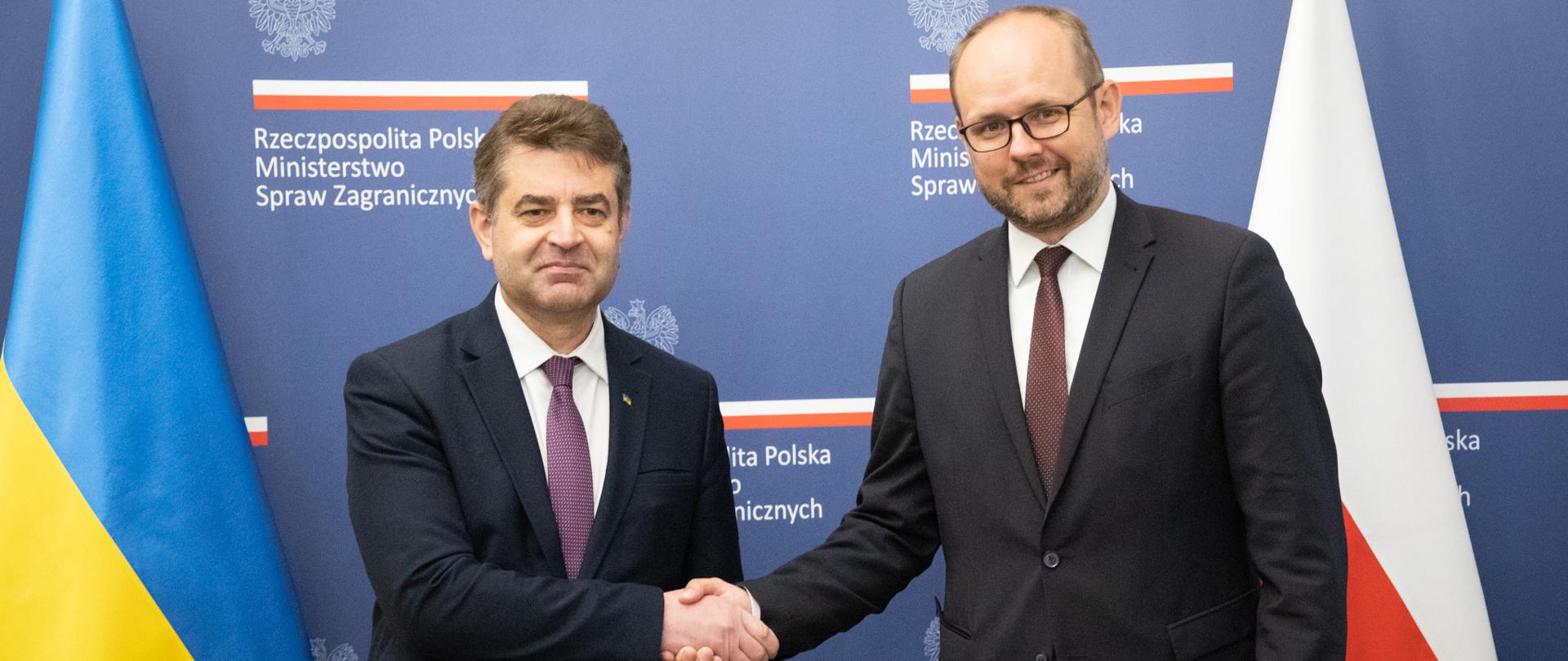 Deputy Foreign Mintster Marcin Przydacz met with Ukrainian Deputy Foreign Minister Yevhen Perebyinis