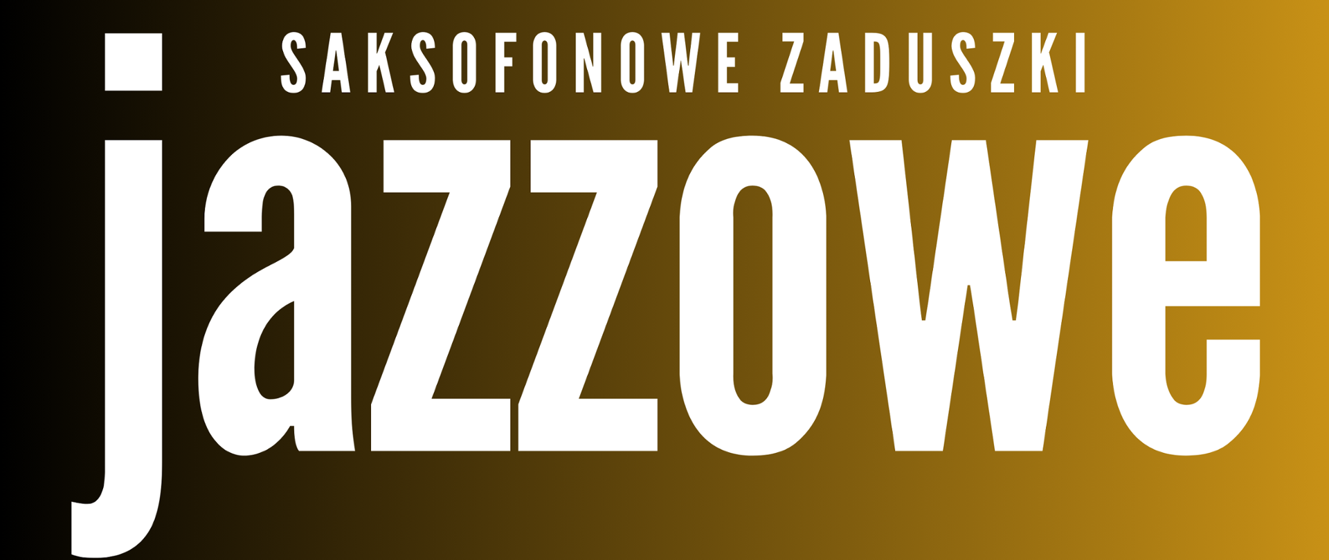 na cieniowanym, kolorowym tle na dole plakatu czarne postaci trzech muzyków grających na saksofonie, powyżej napis białymi literami saksofonowe Zaduszki jazzowe, 6 listopada 2023, godz. 18