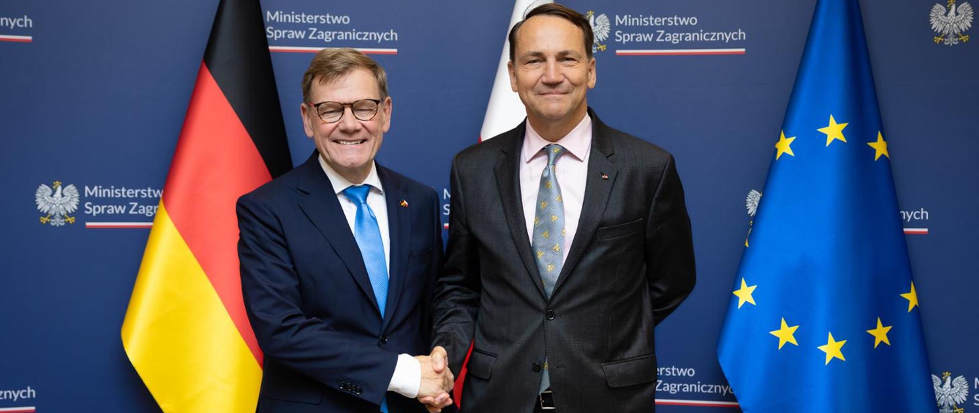 Spotkanie szefów dyplomacji Polski Radosława Sikorskiego i Niemiec Johanna Wadephula