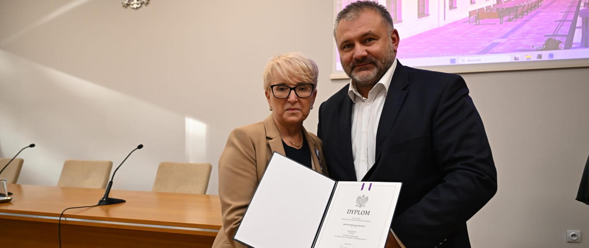 Odznaka Honorowa za Zasługi dla Wymiaru Sprawiedliwości dla sędzi Beaty Morawiec