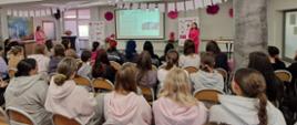 Spotkanie edukacyjne dotyczące profilaktyki raka piersi w Zespole Szkół Gastronomiczno -Hotelarskim w Kaliszu