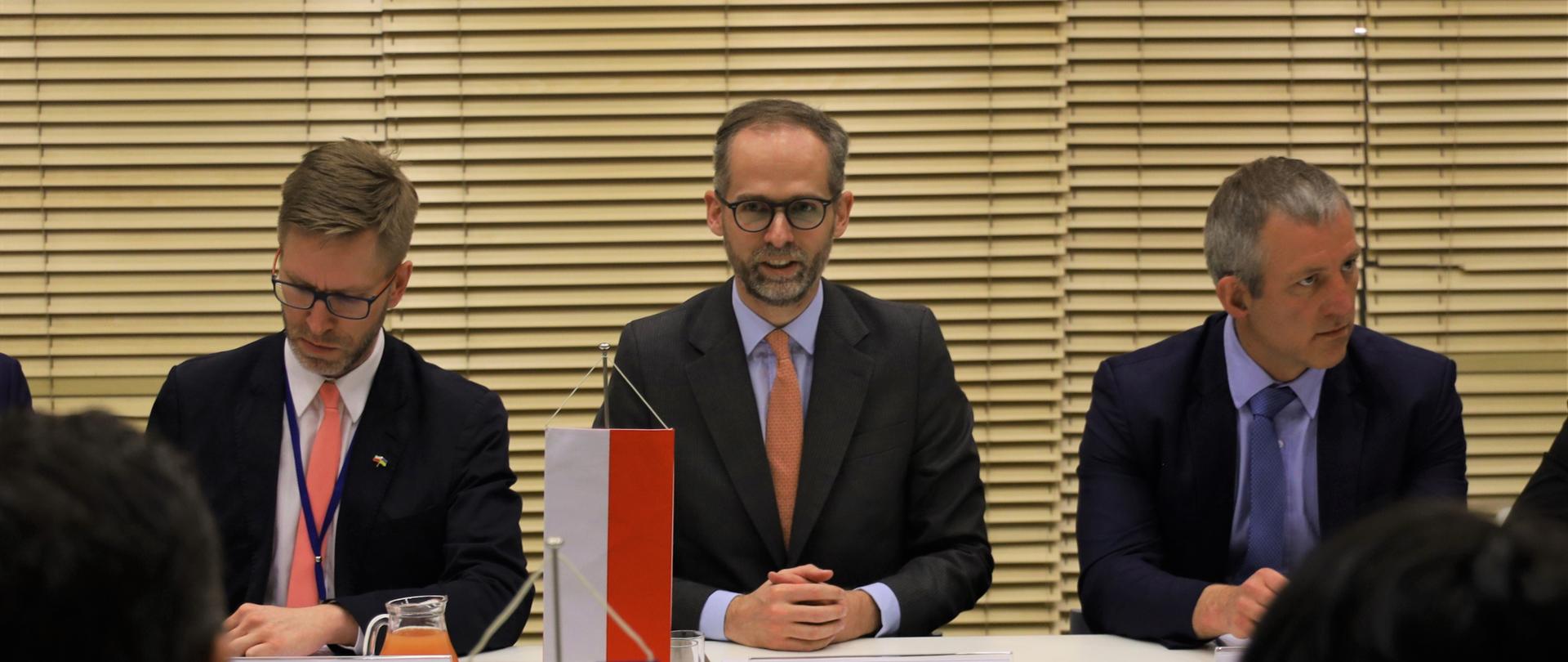 Wiceminister Adam Guibourgé-Czetwertyński z przedstawicielami chorwackiej grupy międzyparlamentarnej