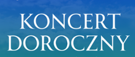 Plakat „Koncert Doroczny” na tle niebiesko-zielonego gradientu 