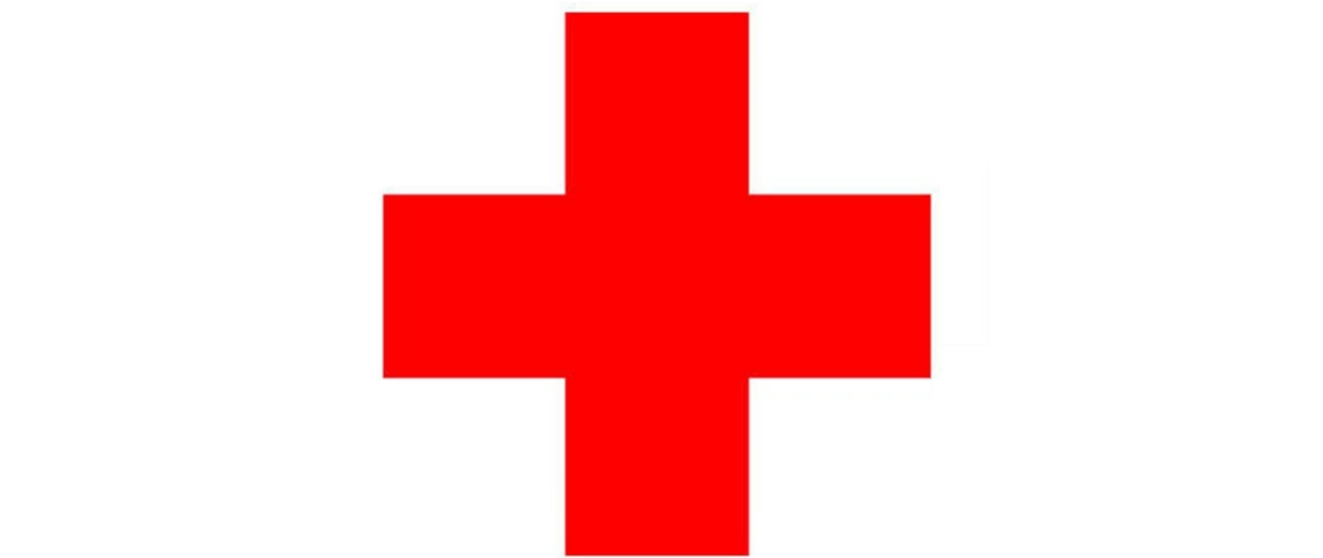 grafika czerwonego krzyża na białym tle