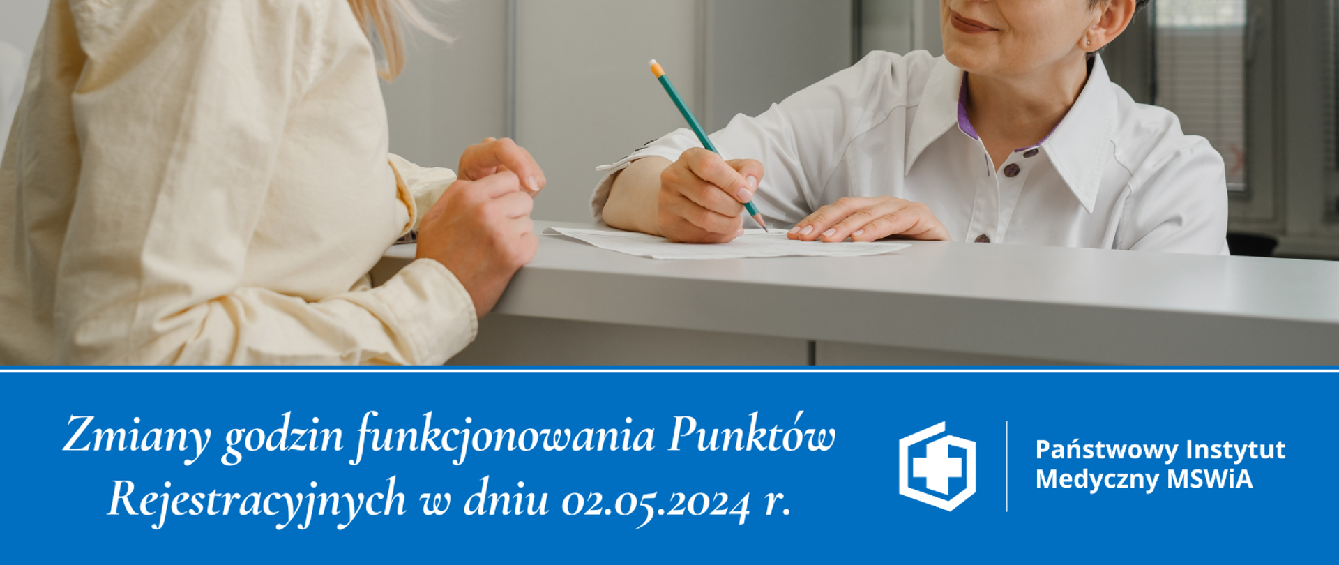 Zmiany godzin funkcjonowania Punktów Rejestracyjnych w dniu 02.05.2024 r.
