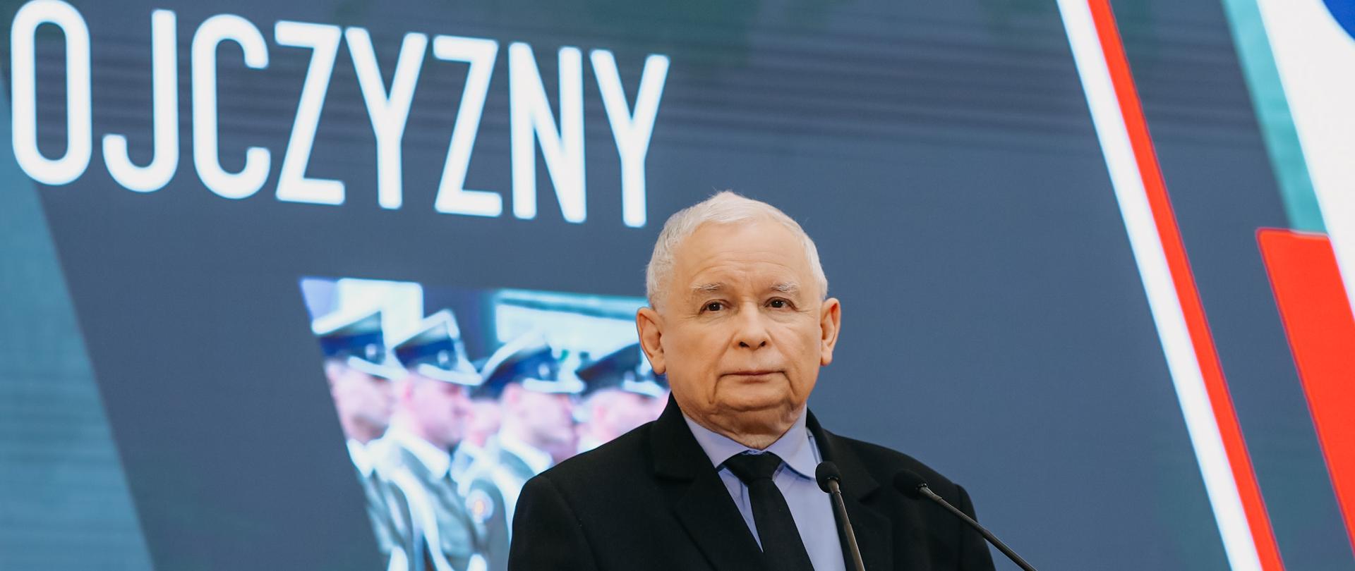 Konferencja prasowa wicepremiera Jarosława Kaczyńskiego i ministro MON Mariusza Błaszczaka