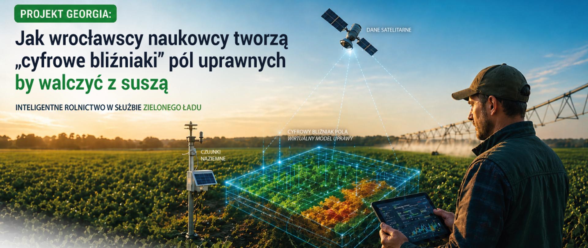Projekt GEORGIA: Jak wrocławscy naukowcy z Uniwersytetu Przyrodniczego tworzą „cyfrowe bliźniaki” pól uprawnych, by walczyć z suszą