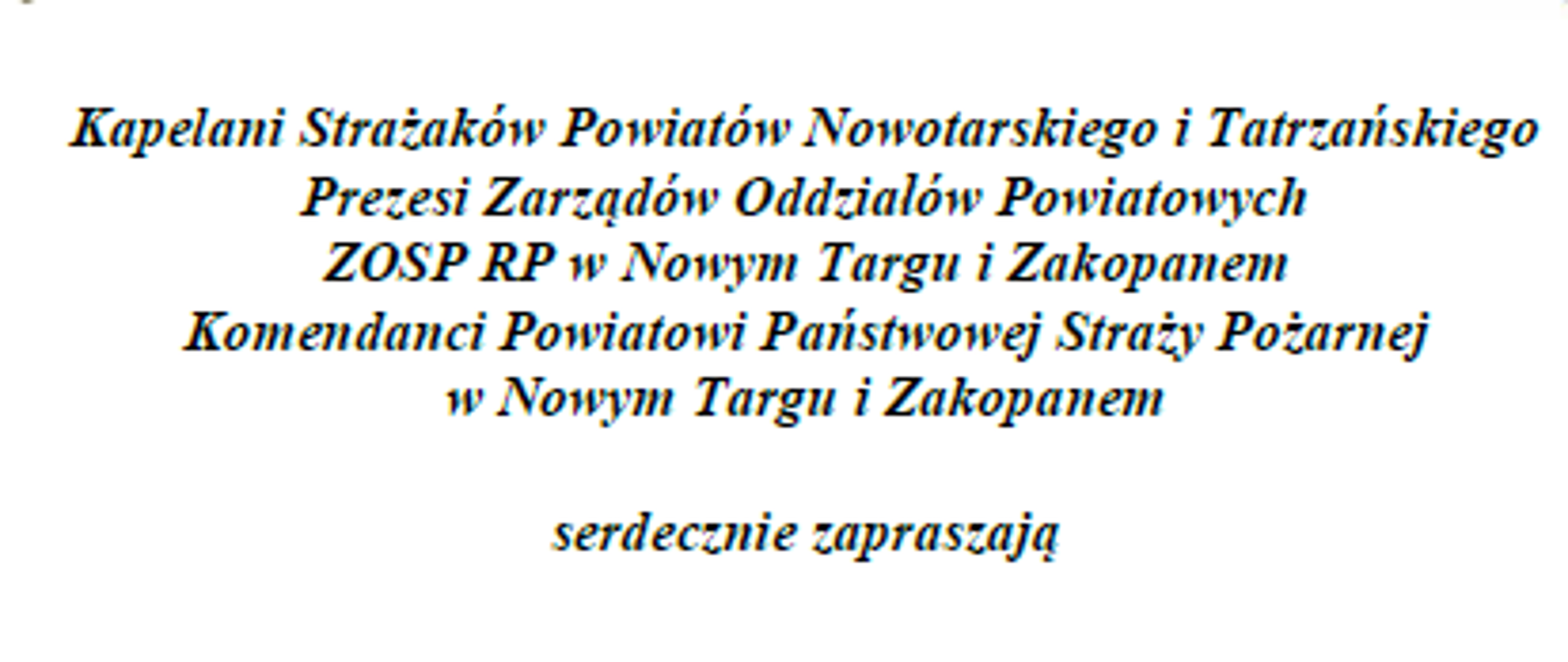Zaproszenie na Pielgrzymkę Strażacką