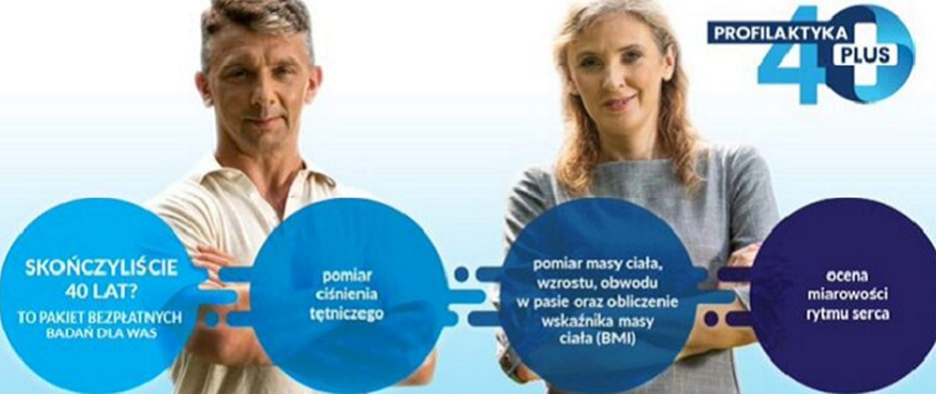 Zdjęcie przedstawia plakat promujący akcję Profilaktyka 40+