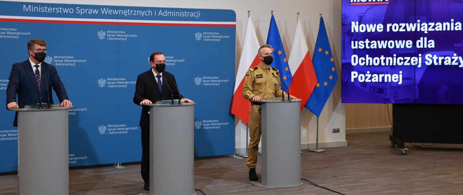 Konferencja prasowa w sprawie projektu ustawy Ochotniczej Straży Pożarnej