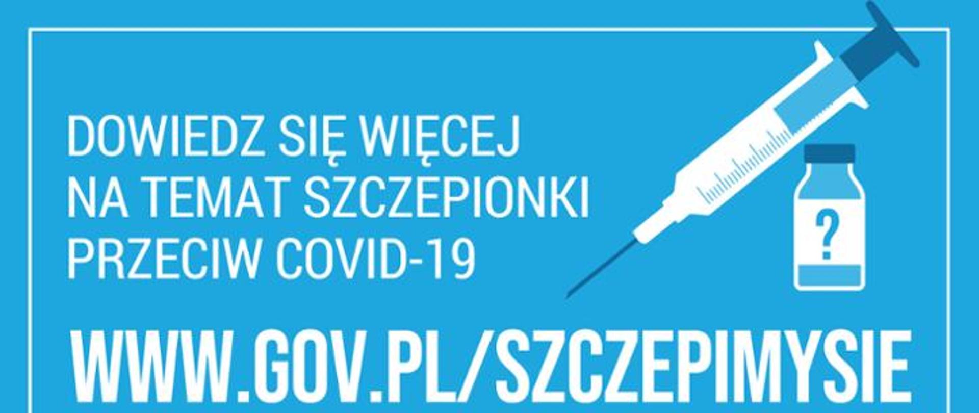 Zdjęcie przedstawia ulotkę dotyczącą szczepień przeciwko koronawirusowi.