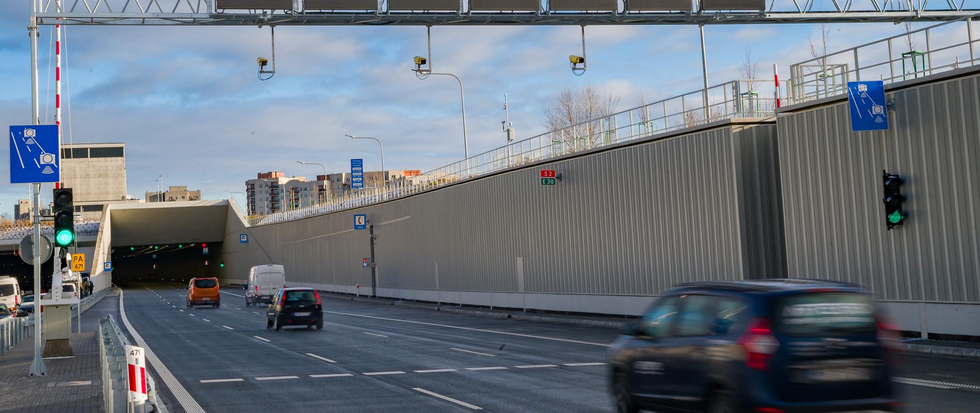 Otwarcie S2 POW - w tunelu pod Ursynowem działa odcinkowy pomiar prędkości
