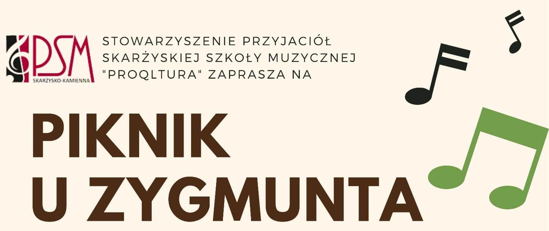 Zaproszenie na Piknik u Zygmunta, obraz skrzypiec w tle
