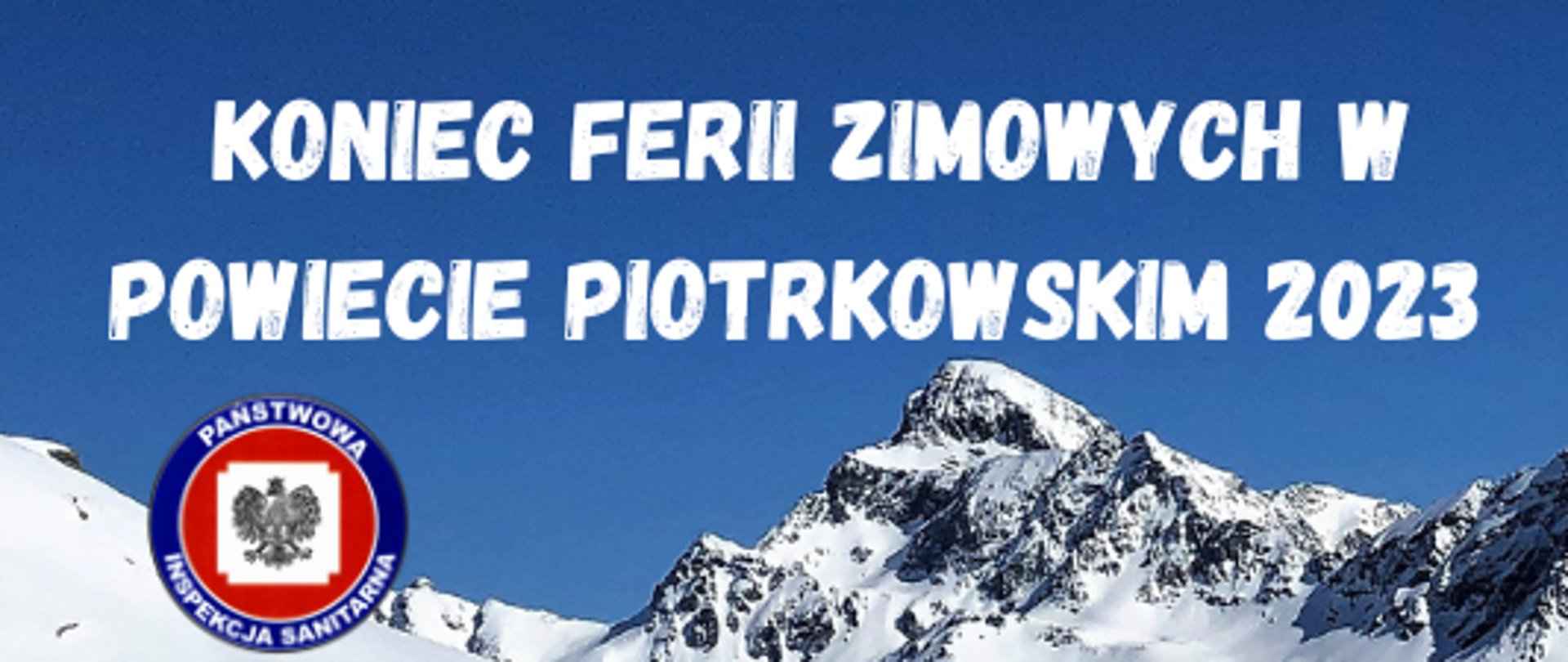 Górskie szczyty wraz z umieszczonym poniżej logiem