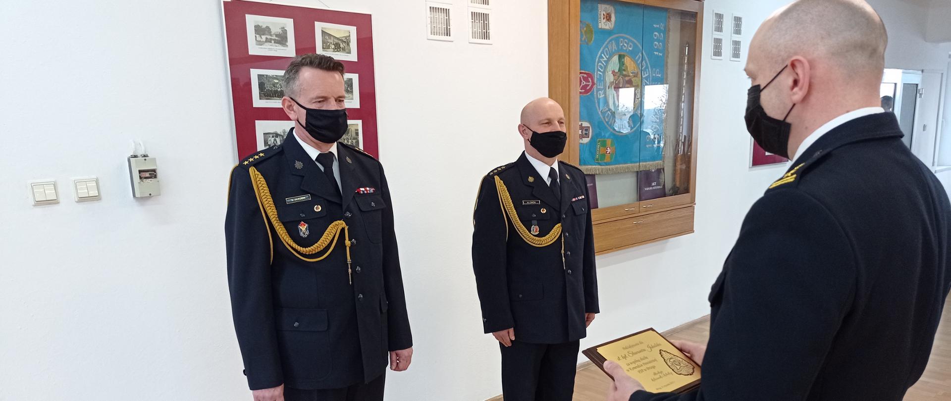 Pożegnanie funkcjonariuszy KP PSP w Brzegu