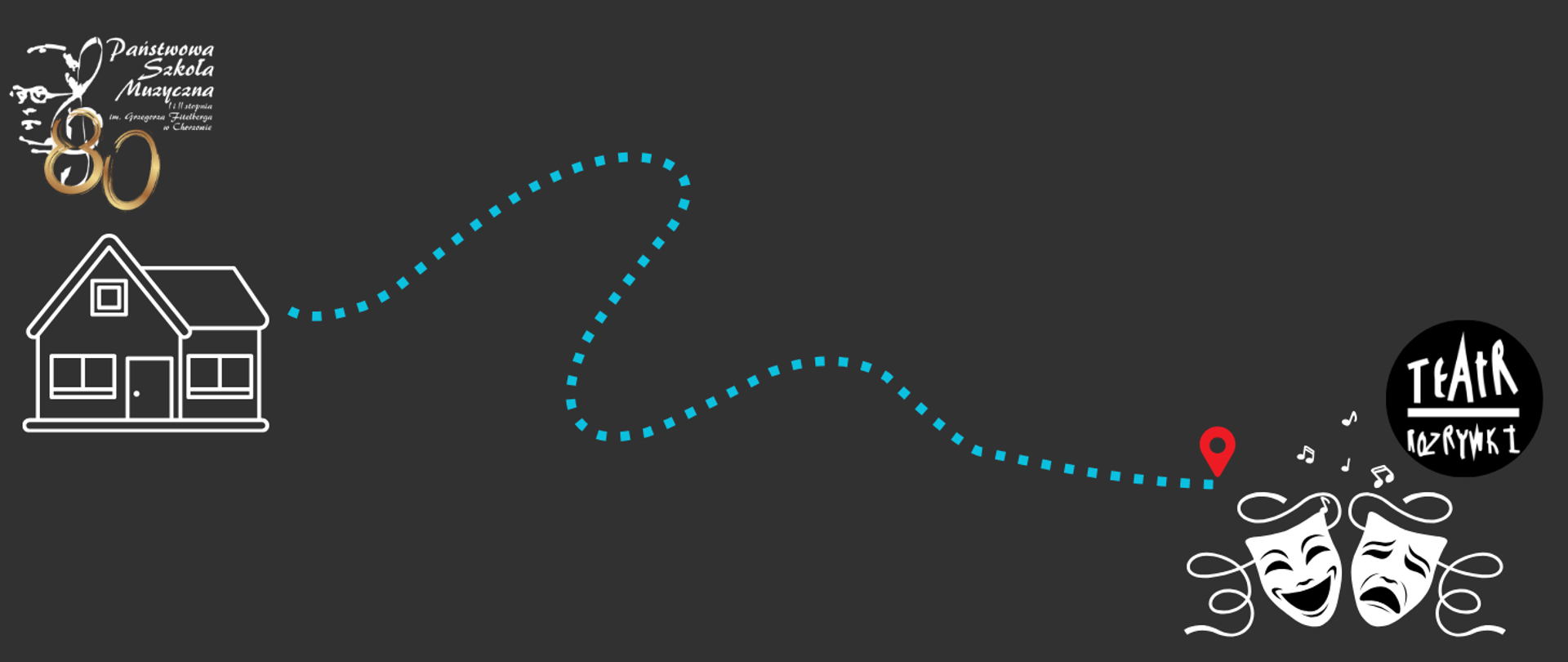 napis wyjście do Teatru Rozrywki