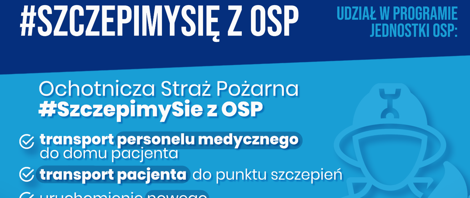 Zdjęcie przedstawia plakat konkursu #SzczepimySię z OSP