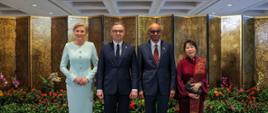 Prezydent Andrzej Duda i Prezydent Singapuru Tharman Shanmugaratnam z Małżonkami