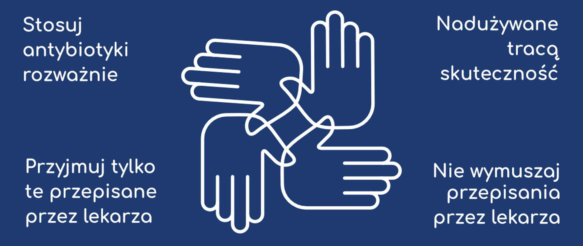 Grafika zawiera hasła na temat antybiotykooporności.