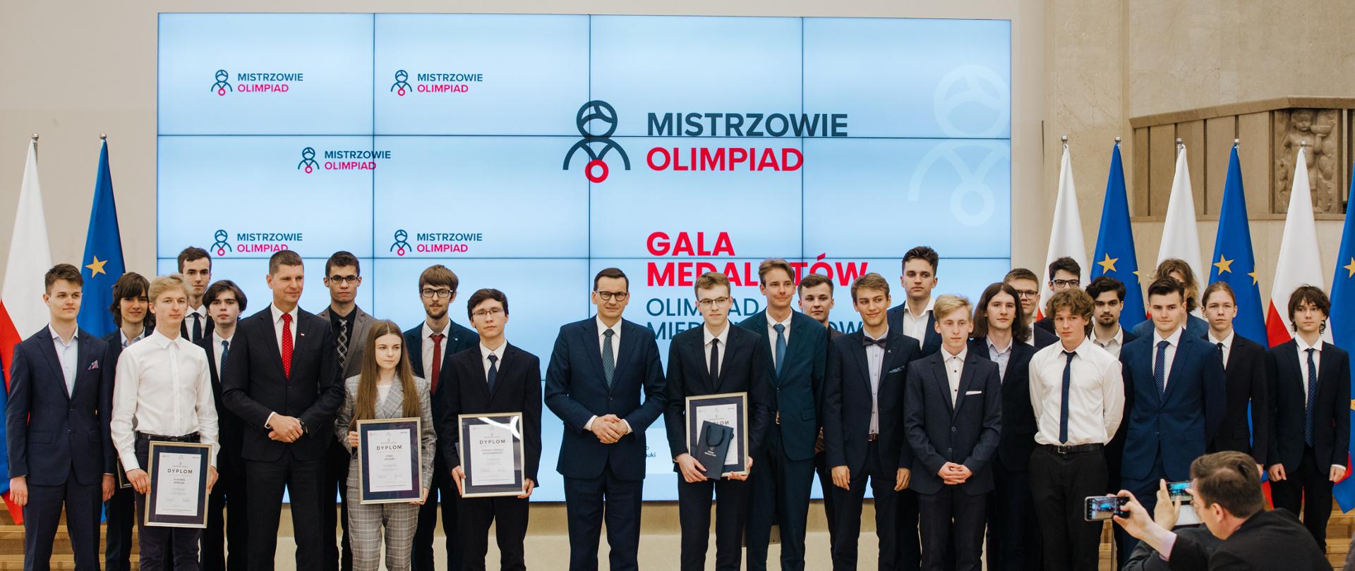 Prime Minister Mateusz Morawiecki during the International Olympics Medalists' Gala for the 2020/2021 school year
