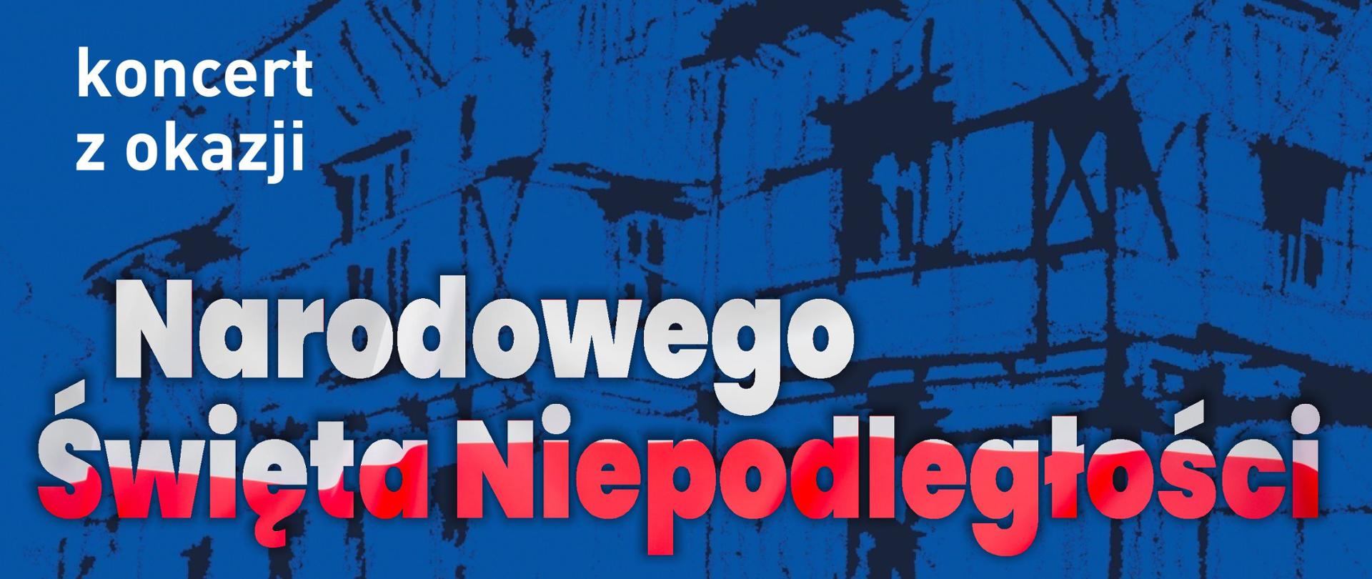 W lewym górnym rogu plakatu białymi literami napisana jest nazwa szkoły muzycznej, w prawym górnym rogu data i godzina rozpoczęcia koncertu. Po środku plakatu biało-czerwonymi literami nazwa koncertu. Poniżej informacja o wykonawcach, miejscu koncertu oraz logo szkoły. Tłem plakatu jest kolor niebieski z wkomponowaną ryciną przedstawiająca budynek szkoły. U dołu plakatu na całej szerokości flaga Polski.