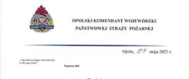 Życzenia Opolskiego Komendanta Wojewódzkiego PSP z okazji dnia strażaka.