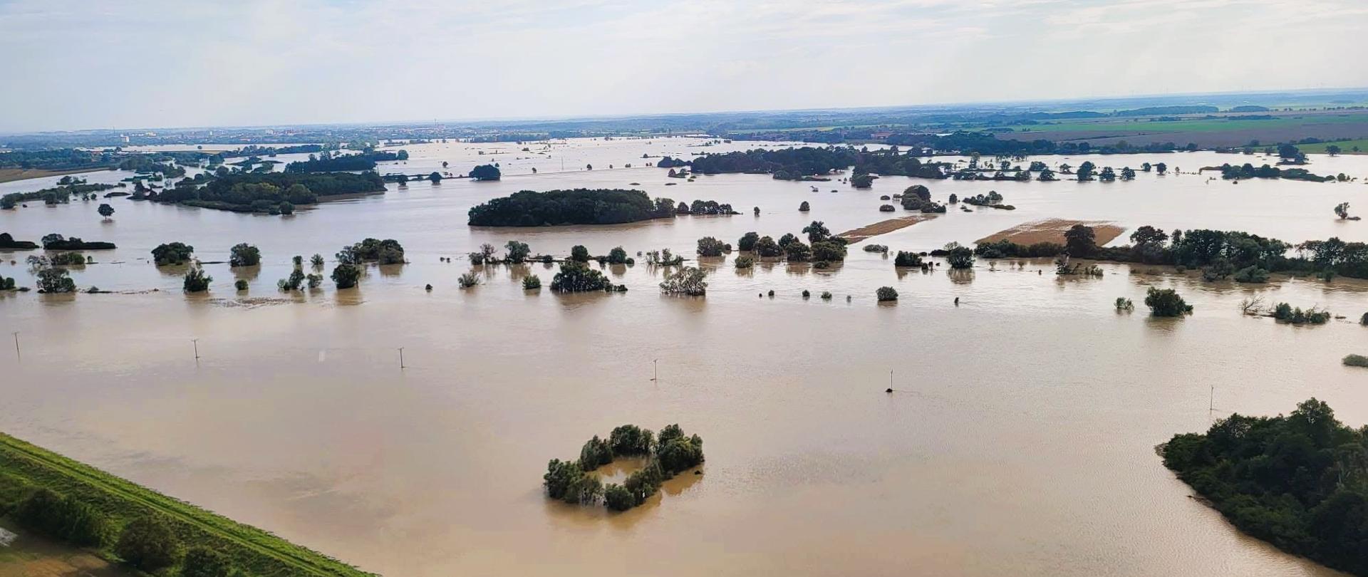 Polder Oława-Lipki podczas powodzi 2024