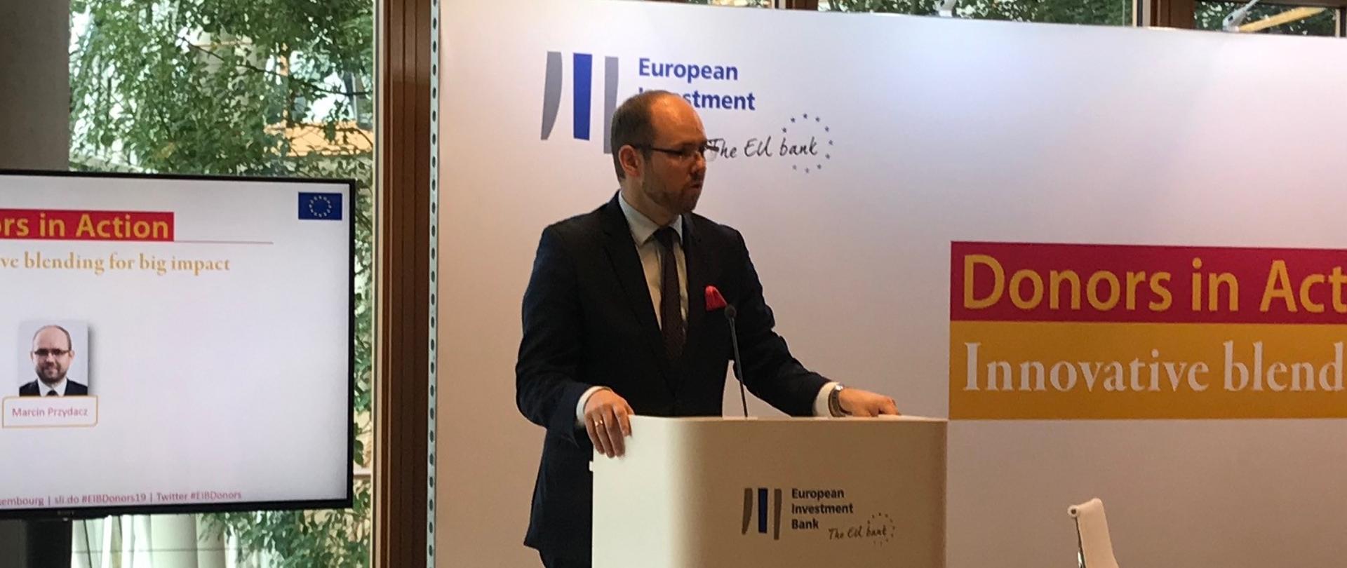 Deputy Minister Marcin Przydacz attended European Investment Bank Donors Conference in Luxemburg
