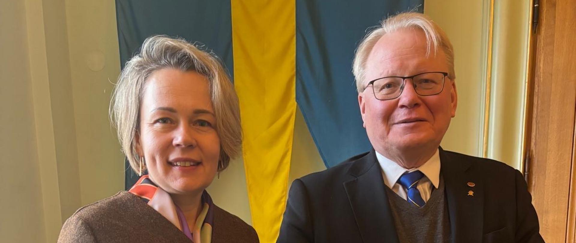 Ambassador Karolina Ostrzyniewsna and Chair of the Riksdag’s Defence Committee, Peter Hultqvist