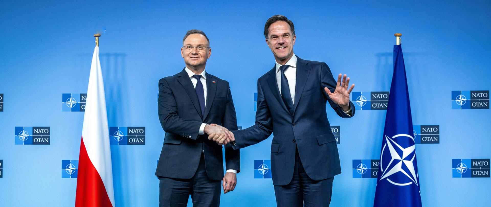 NATO Secretary General Mark Rutte with Andrzej Duda, President of Poland