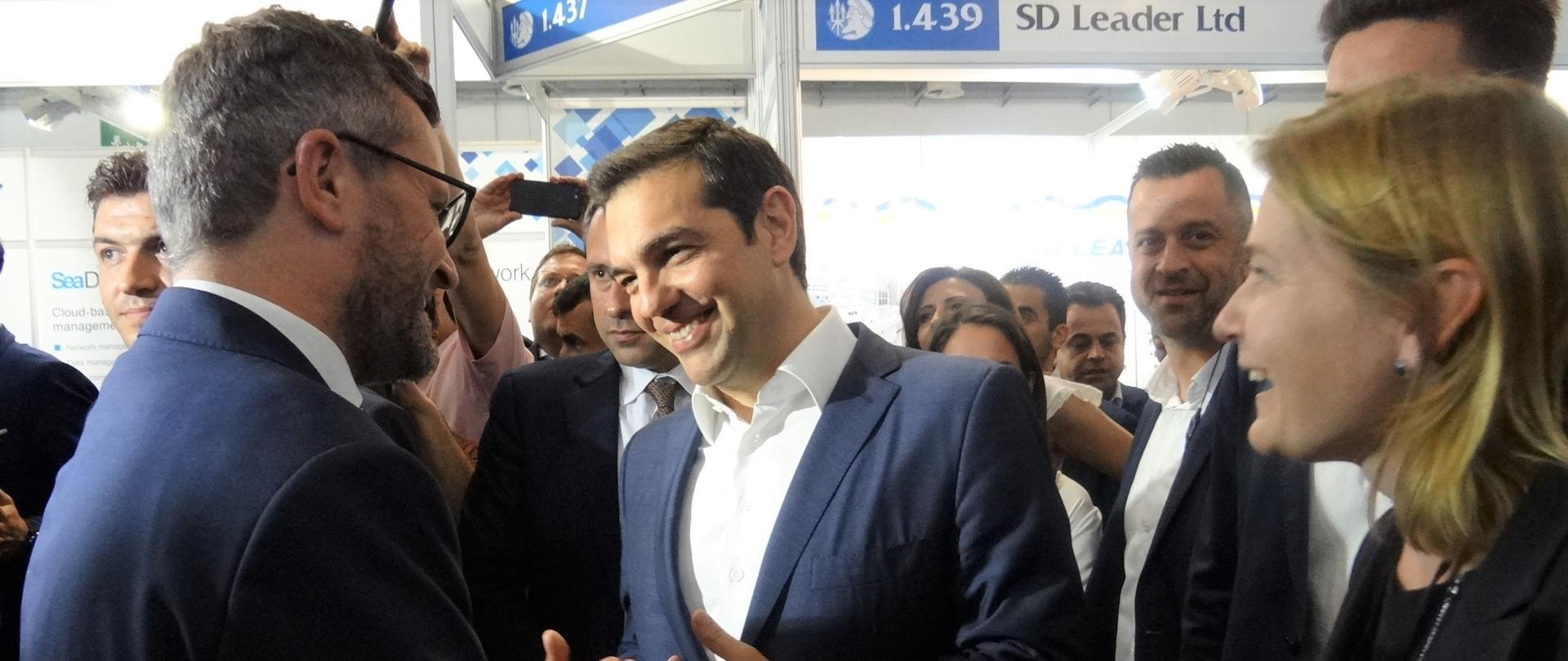 Na zdjęciu Podsekretarz Stanu Grzegorz Witkowski z Aleksisem Tsiprasem, premierem Grecji