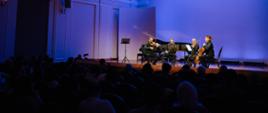 The Mirzoyan String Quartet on stage and the audience